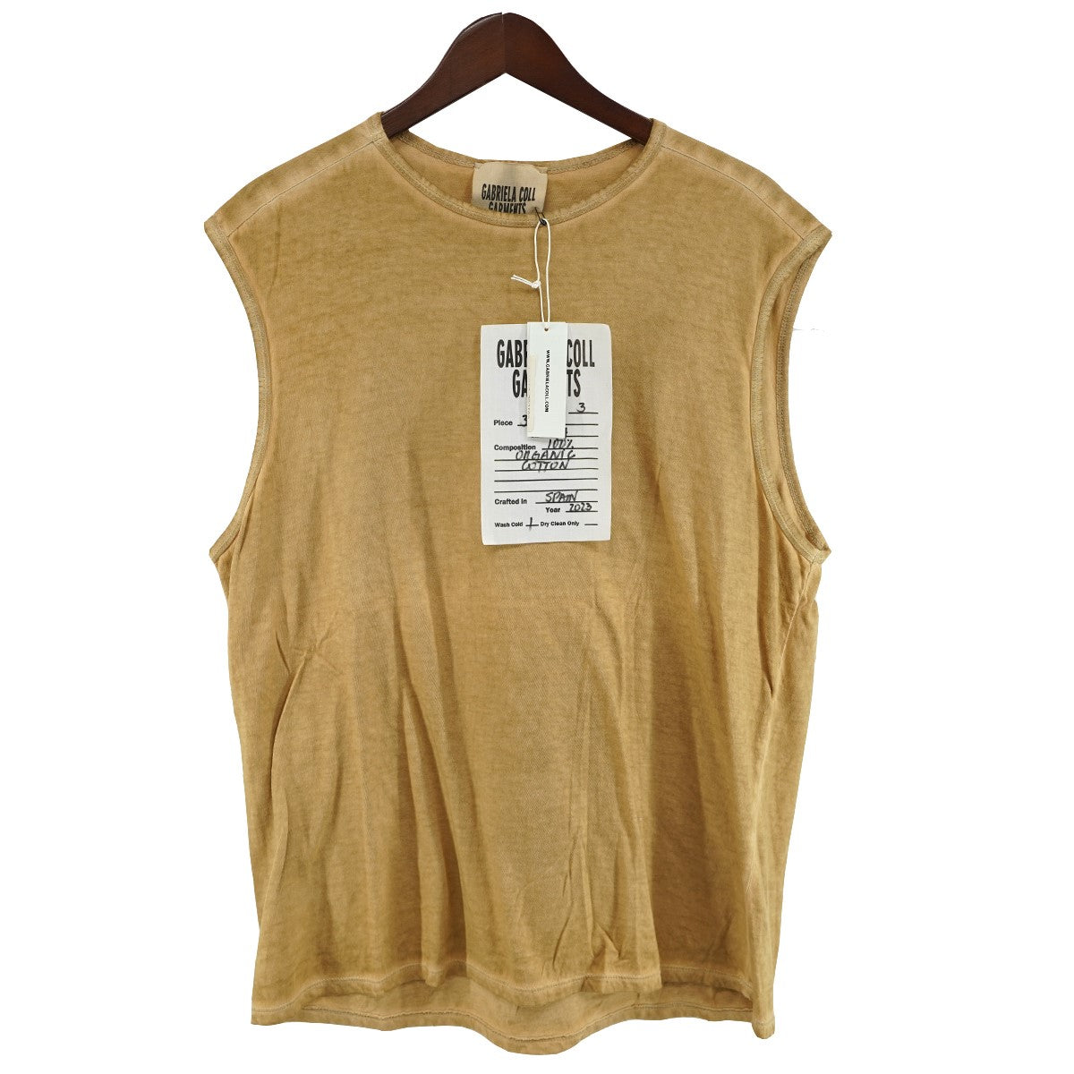 23SS No．33 Sleeveless T-Shirt (Sand Wash)ウォッシュ加工 スリーブレス ノースリーブ Tシャツ タンクトップ
