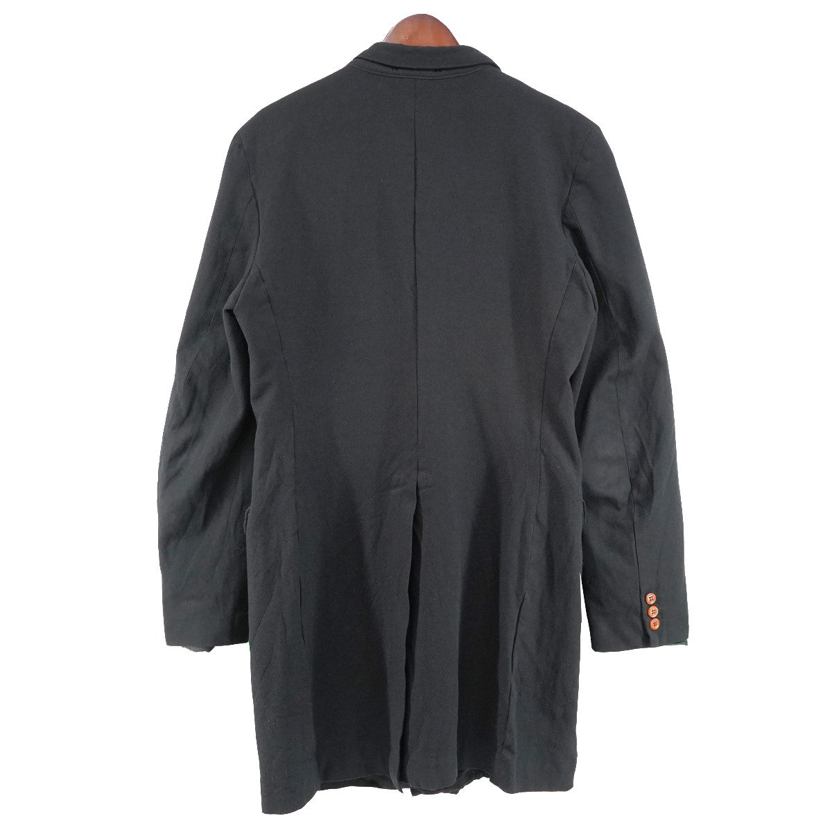 AD2006 Old Archivesポリ縮絨 クロス パッチ ロングジャケット コート