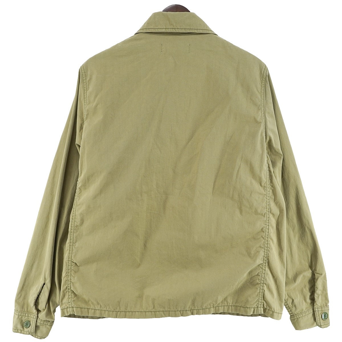 GANRYU 16AW 綿ナイロン高密度ツイル 製品洗い加工 フラップポケット 長袖 ミリタリー ワーク シャツ 古着・中古-2枚目のアイテム画像