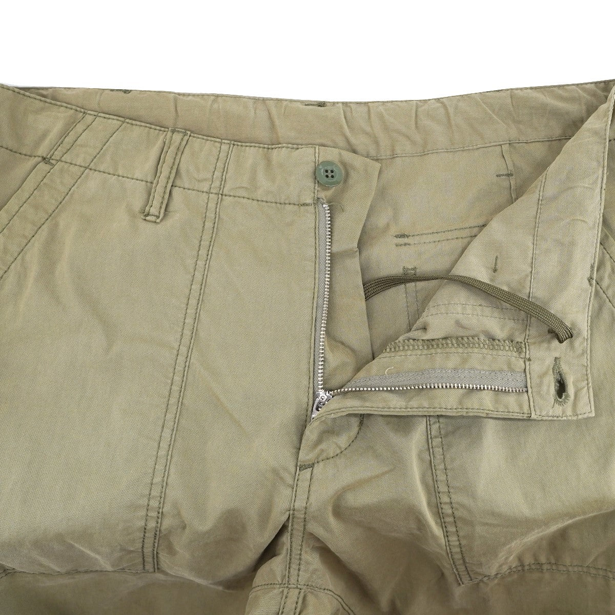 GANRYU 16AW 綿ナイロン 製品洗い テーパード ファティーグ ベイカー イージー パンツ 古着・中古-4枚目のアイテム画像
