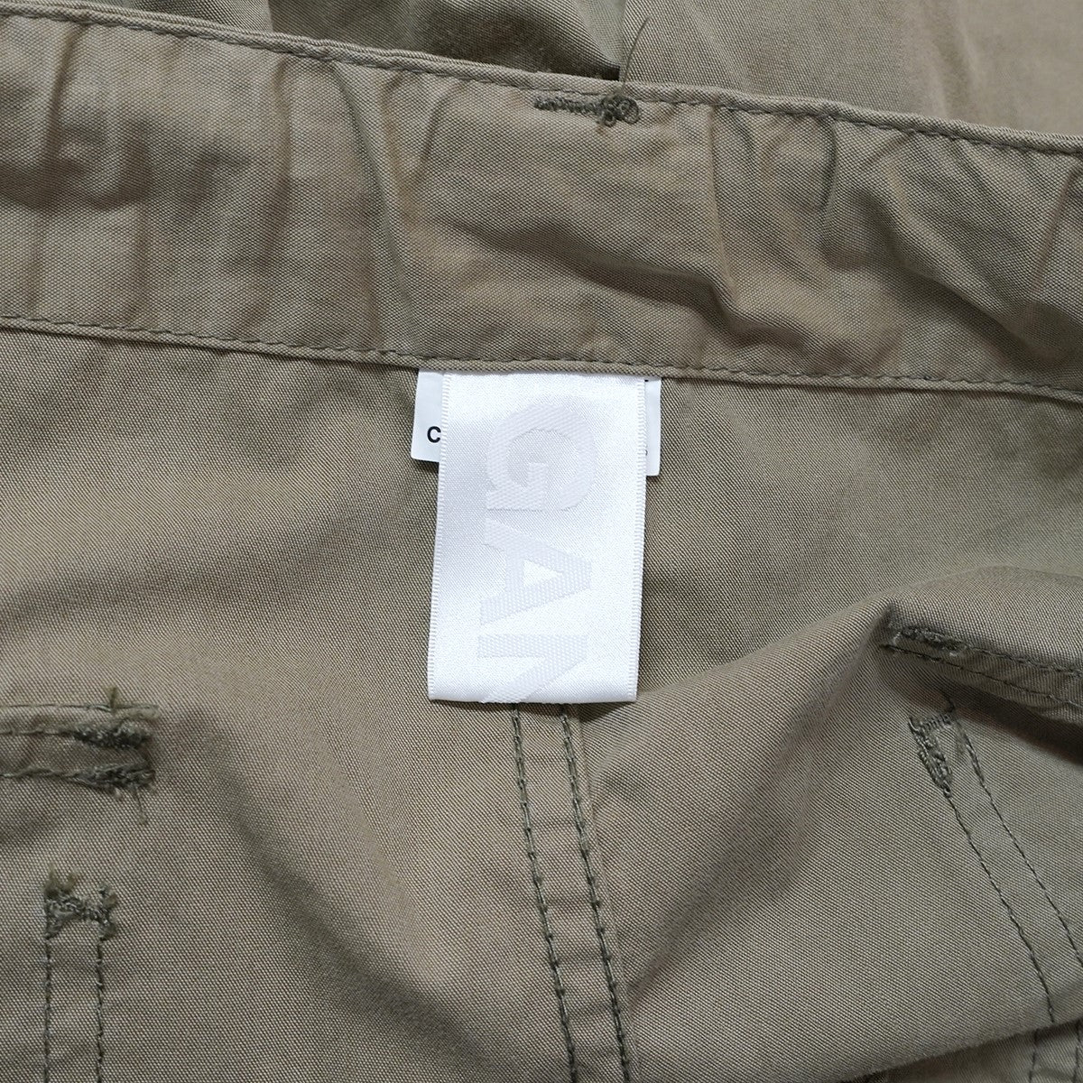 GANRYU 16AW 綿ナイロン 製品洗い テーパード ファティーグ ベイカー イージー パンツ 古着・中古-5枚目のアイテム画像
