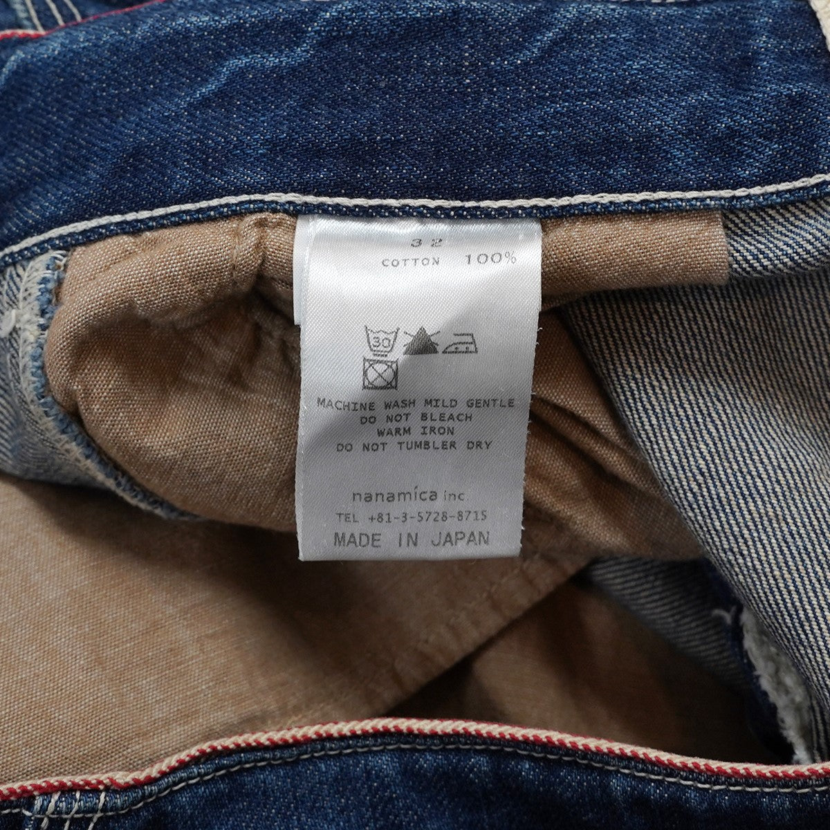 19SS Denim Cargo Pants 10ozデニム ウェビングベルトガゼットクロッチ アシンメトリー カーゴ ポケット ダーツ ジーンズ パンツ