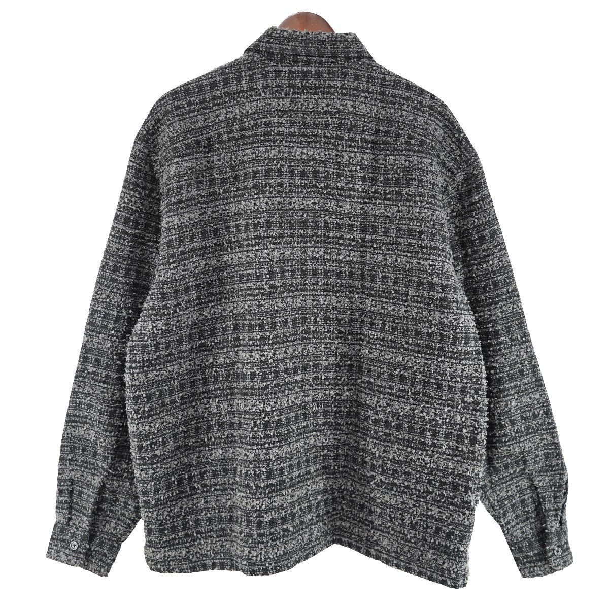 26SS Boucle Zip Up Shirtブークレ チェック ジップアップ シャツ