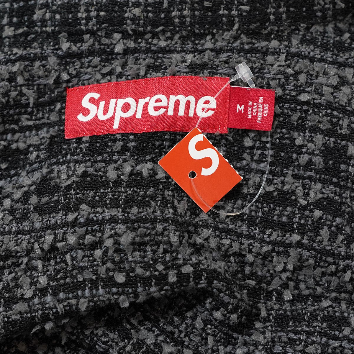 26SS Boucle Zip Up Shirtブークレ チェック ジップアップ シャツ
