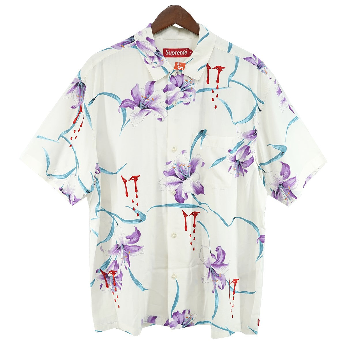 26SS AOI Lilies S／S Shirt葵産業 百合 グラフィティ IT ドリップ 刺繍 半袖 シャツ