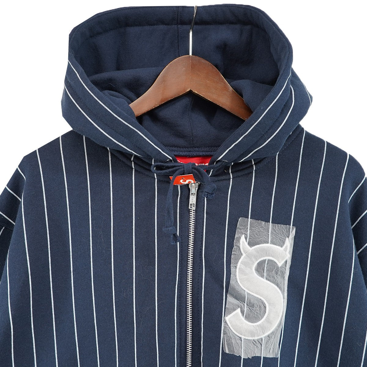 26SS Devil S Logo Zip Up Hooded Sweatshirtデビル エスロゴ ストライプ パーカー