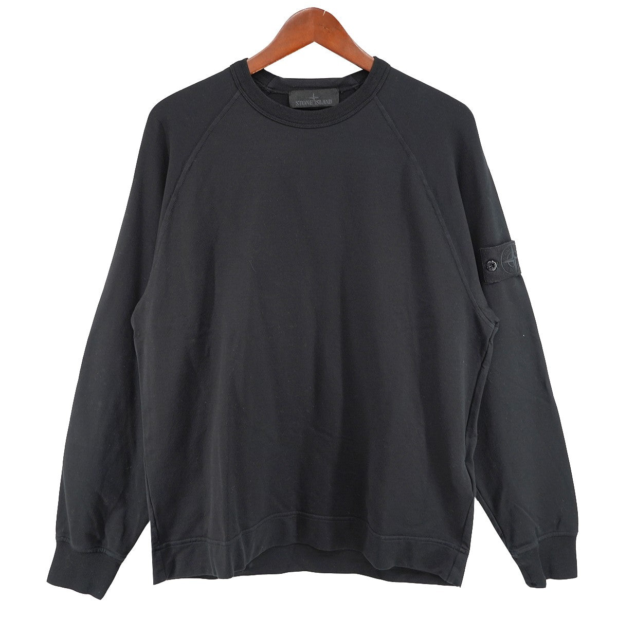 25SS Ghost Piece COTTON STRETCH FLEECE_STONE ISLAND GHOSTゴーストピース ロゴパッチ 薄手 クルーネック スウェットシャツ トレーナー