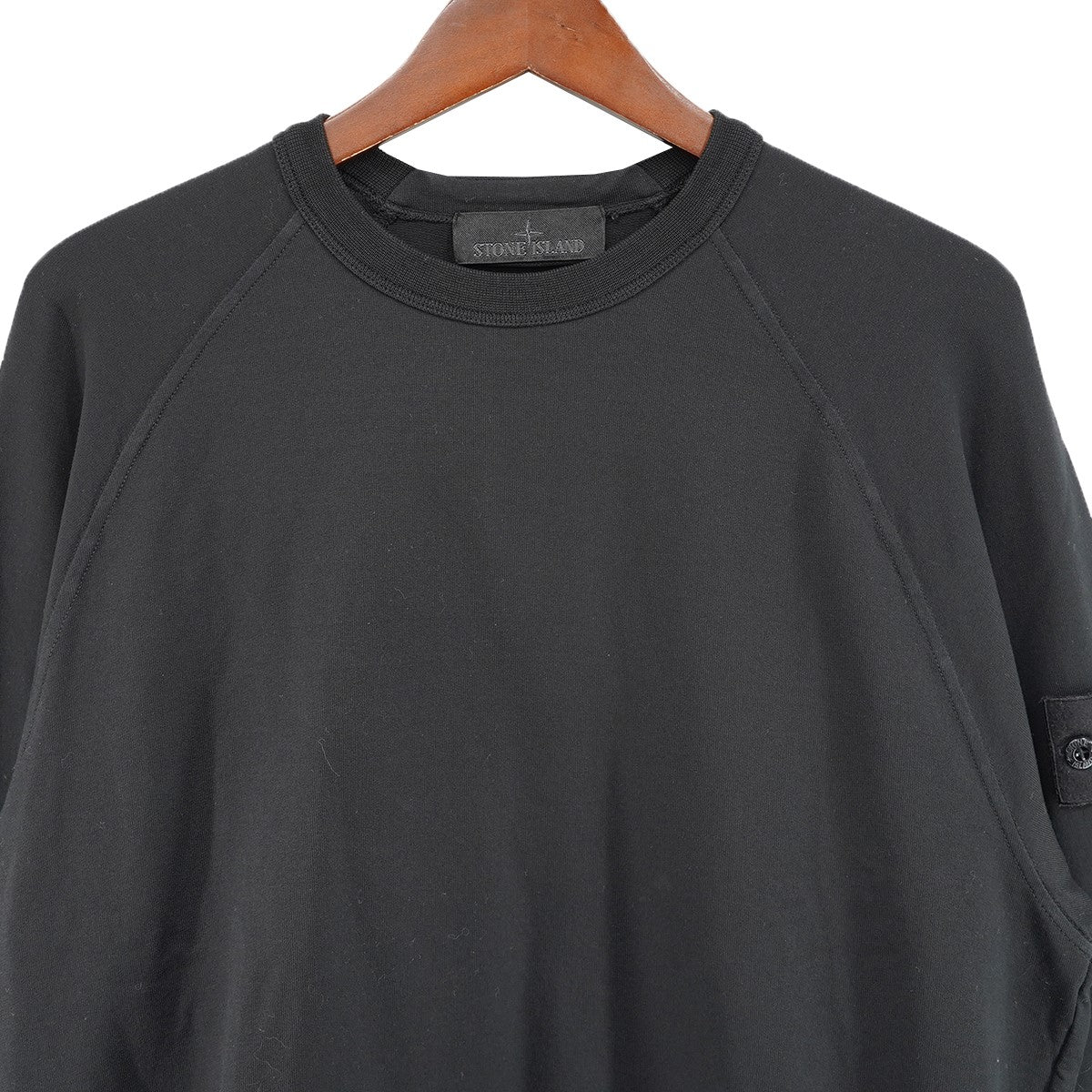 25SS Ghost Piece COTTON STRETCH FLEECE_STONE ISLAND GHOSTゴーストピース ロゴパッチ 薄手 クルーネック スウェットシャツ トレーナー