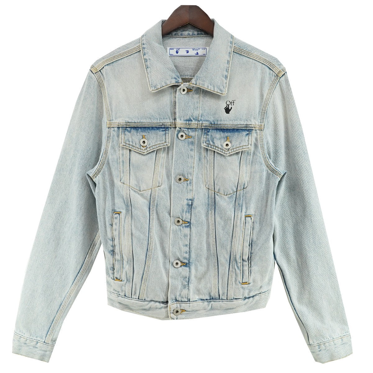 ヴァージル期 21SS MONALISA SLIM DENIM JACKETモナリザ グラフィック ロゴ スリム デニム ジャケット