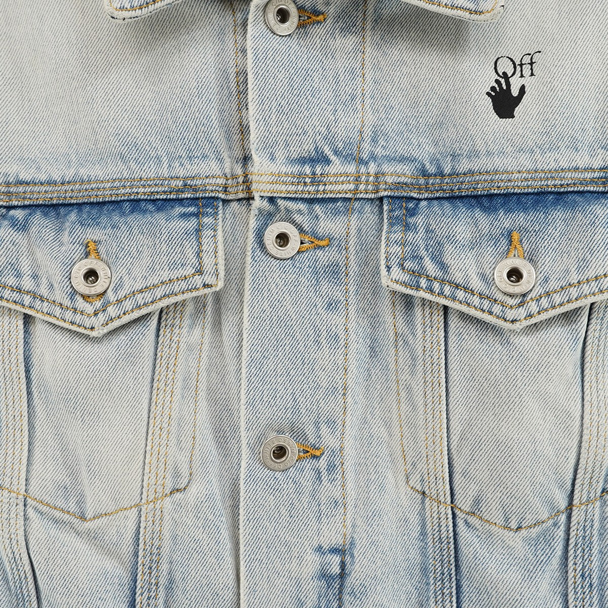 ヴァージル期 21SS MONALISA SLIM DENIM JACKETモナリザ グラフィック ロゴ スリム デニム ジャケット