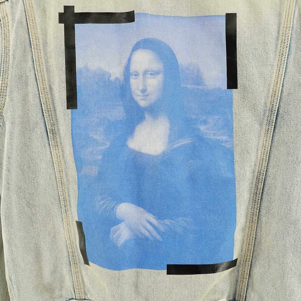 ヴァージル期 21SS MONALISA SLIM DENIM JACKETモナリザ グラフィック ロゴ スリム デニム ジャケット