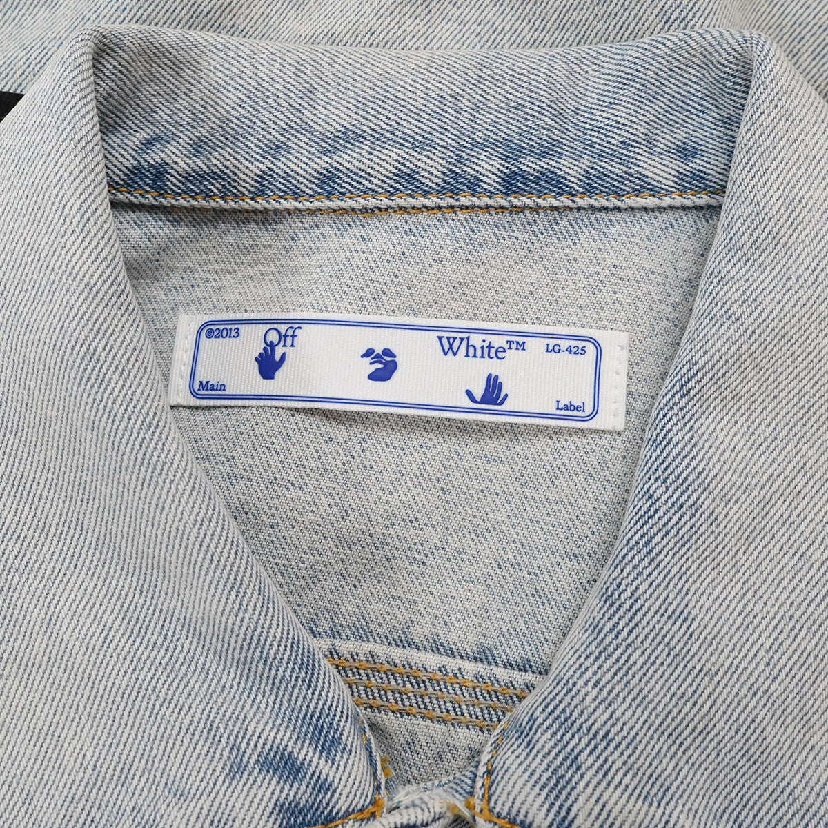 ヴァージル期 21SS MONALISA SLIM DENIM JACKETモナリザ グラフィック ロゴ スリム デニム ジャケット