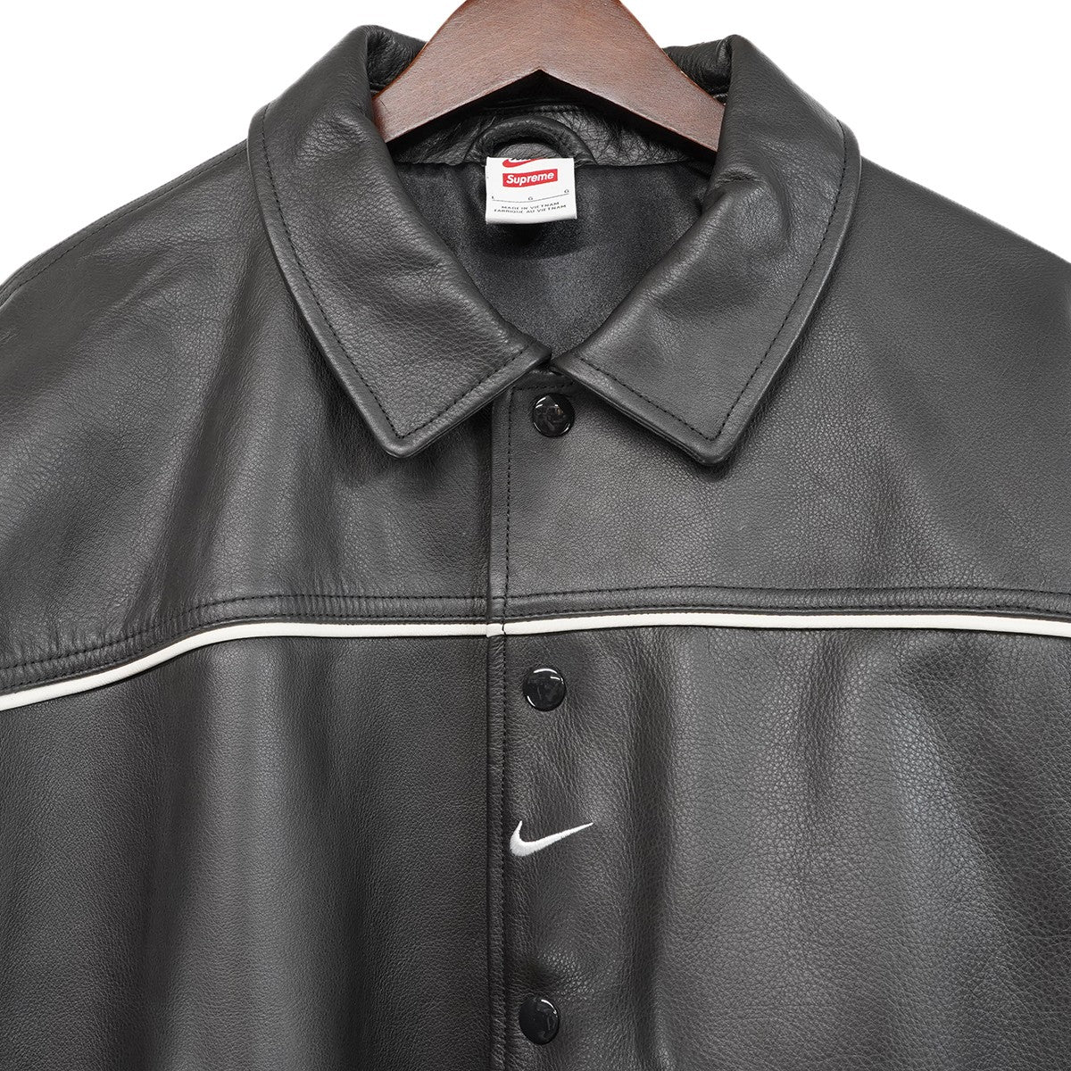 25SS Nike Leather Varsity Jacketナイキ コラボ ロゴ レザー ヴァーシティ ジャケット