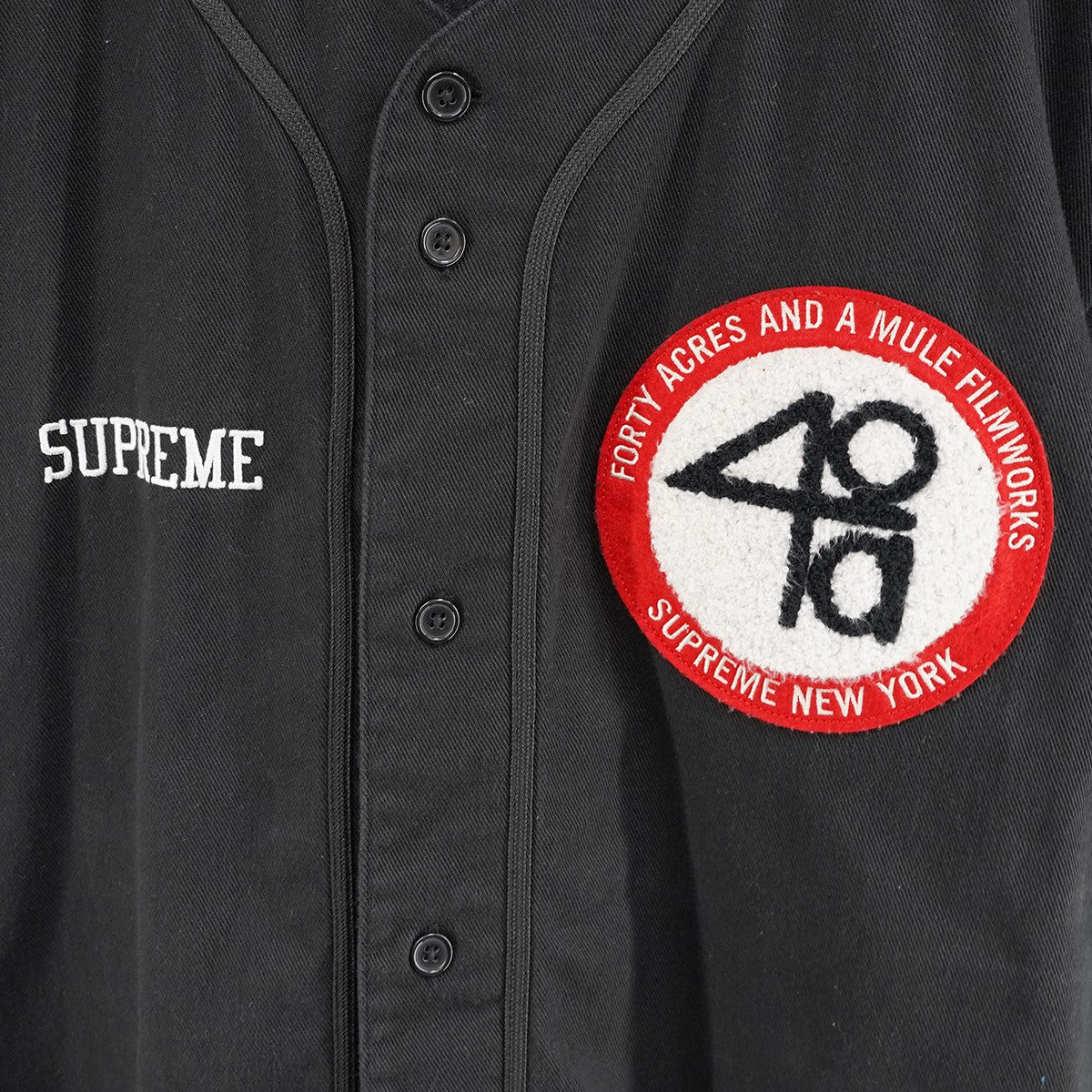 25SS 40 Acres Twill Baseball Jerseyロゴ 40エーカーズズ ツイル ベースボール ジャージ 半袖シャツ