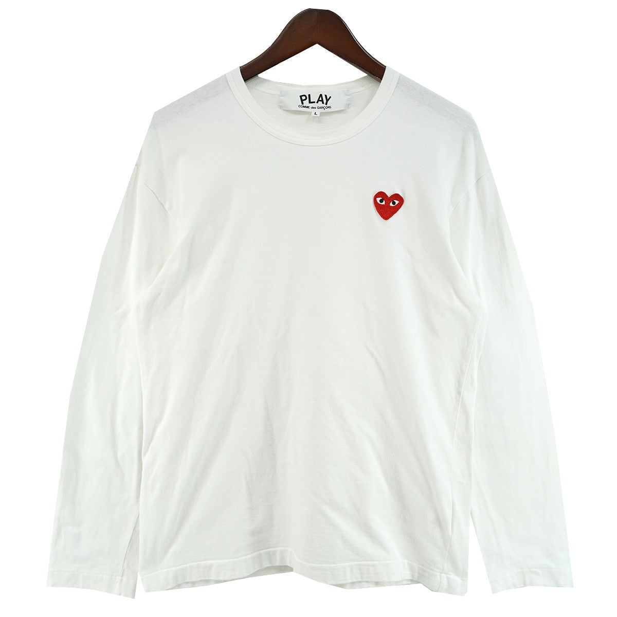 PLAY COMME des GARCONS ハートワッペン ロンT 長袖 ロングスリーブ Tシャツ 古着・中古-1枚目のアイテム画像
