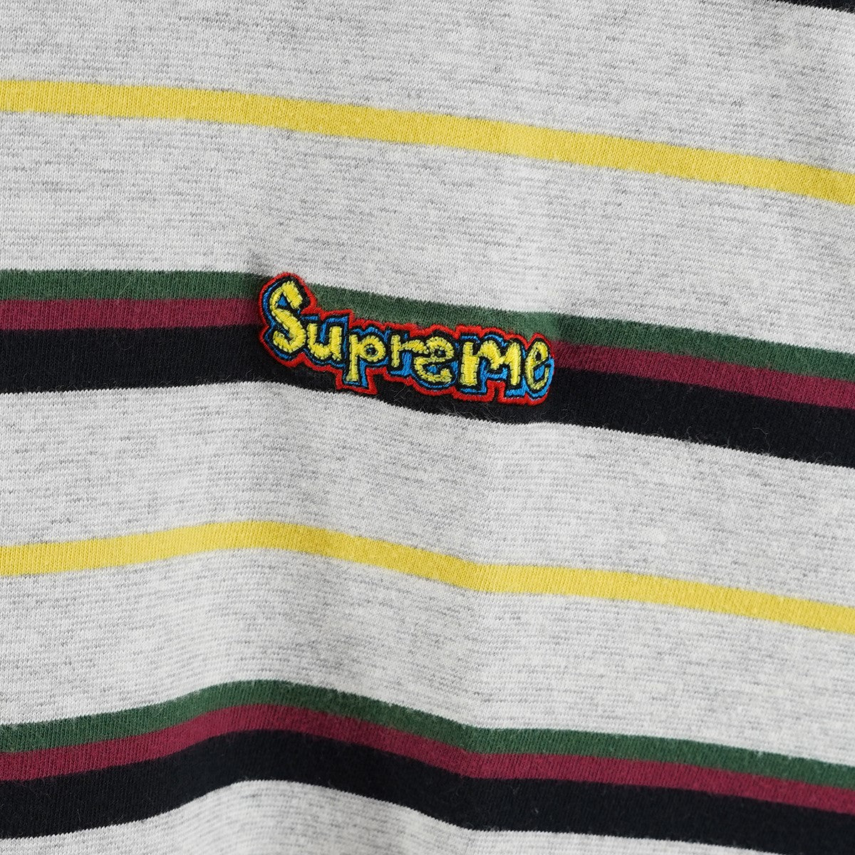 Supreme 18SS Gonz Heather Stripe Topゴンズ ロゴ ストライプ ショートスリーブ トップ Tシャツ 古着・中古-2枚目のアイテム画像