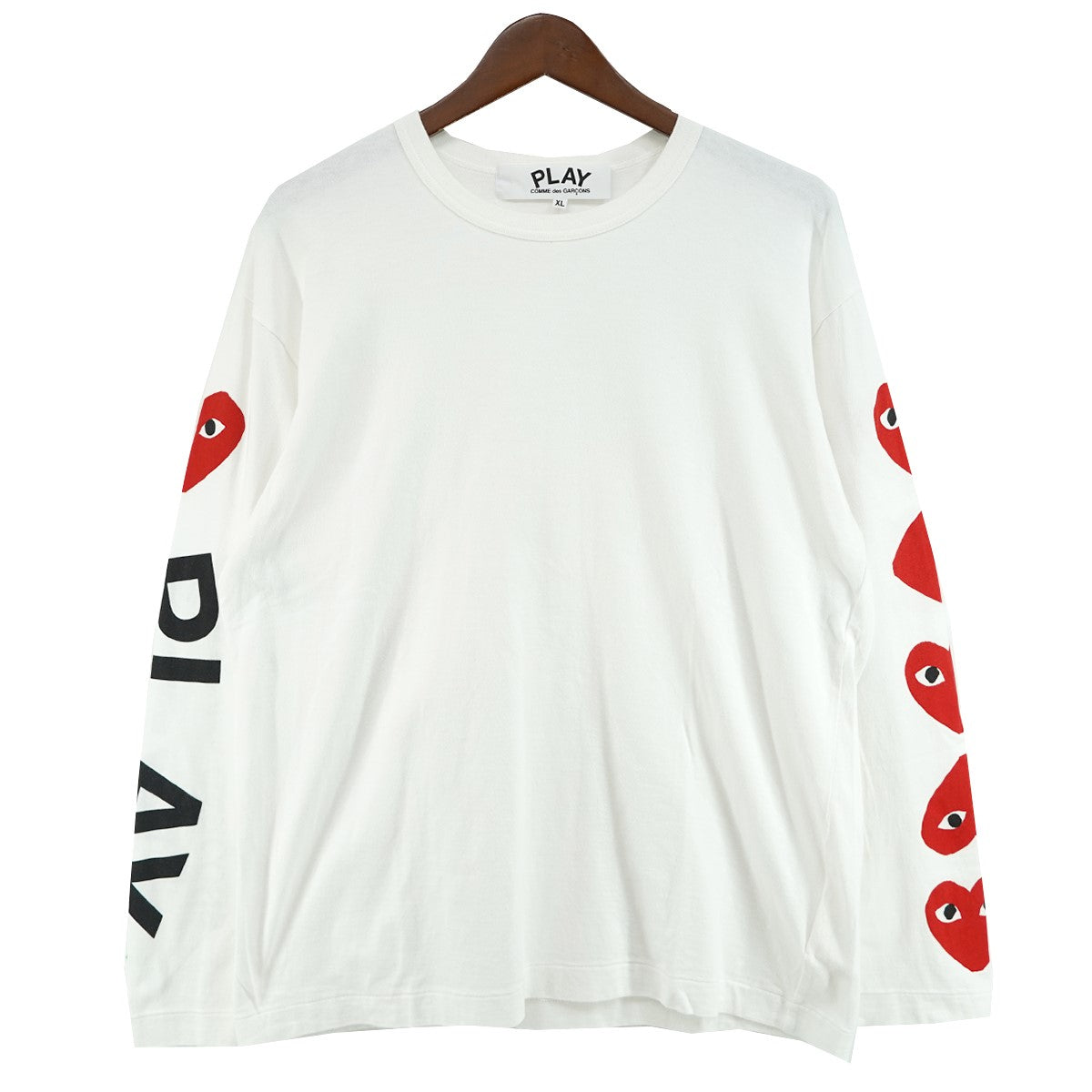 21AW 袖 ロゴ ハートプリント ロンT ロングスリーブ 長袖 Tシャツ