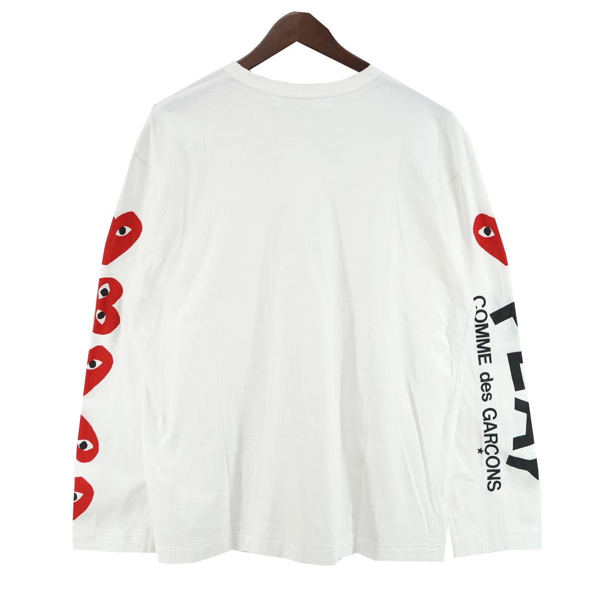 21AW 袖 ロゴ ハートプリント ロンT ロングスリーブ 長袖 Tシャツ