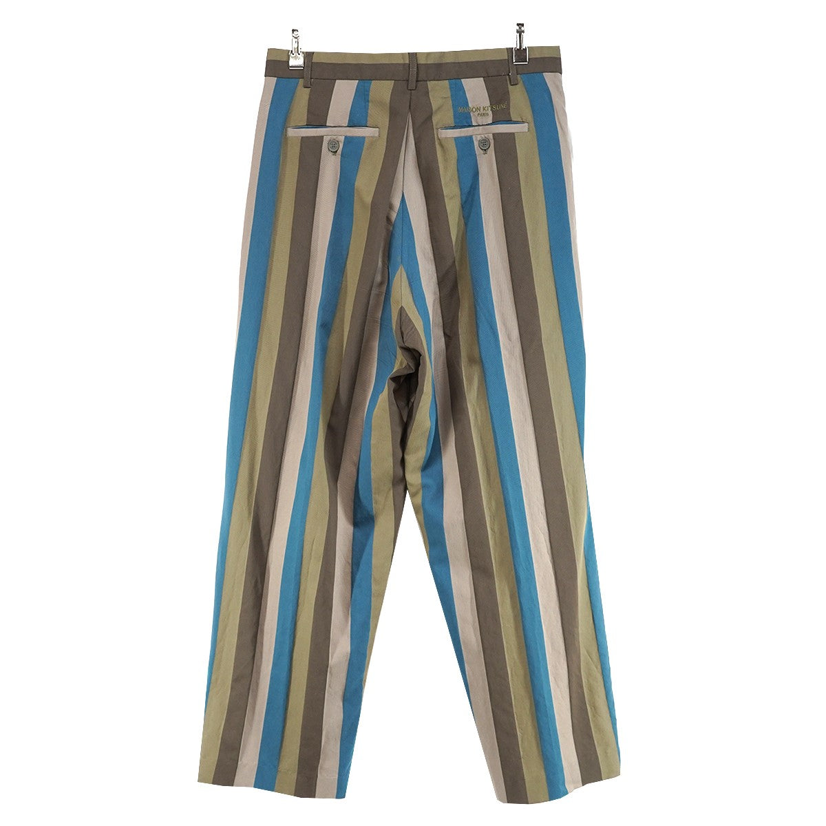 20AW STRIPES EXTRA COMFORT PANTSストライプ エクストラコンフォート ロゴ 刺繍 マーベルト ワイド スラックス パンツ