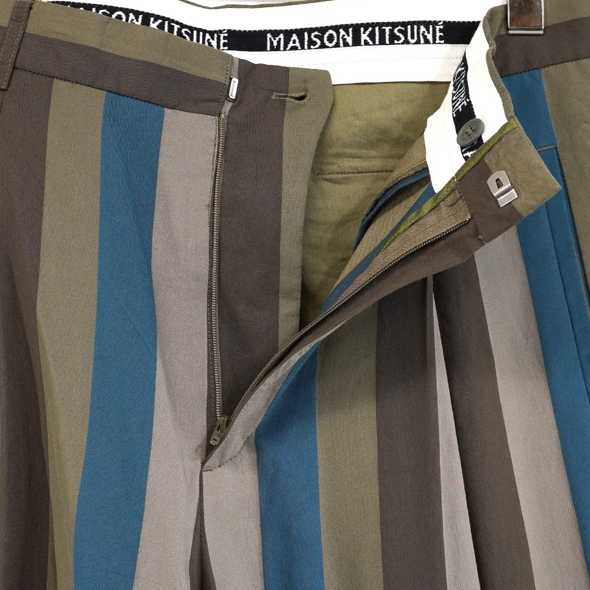 20AW STRIPES EXTRA COMFORT PANTSストライプ エクストラコンフォート ロゴ 刺繍 マーベルト ワイド スラックス パンツ
