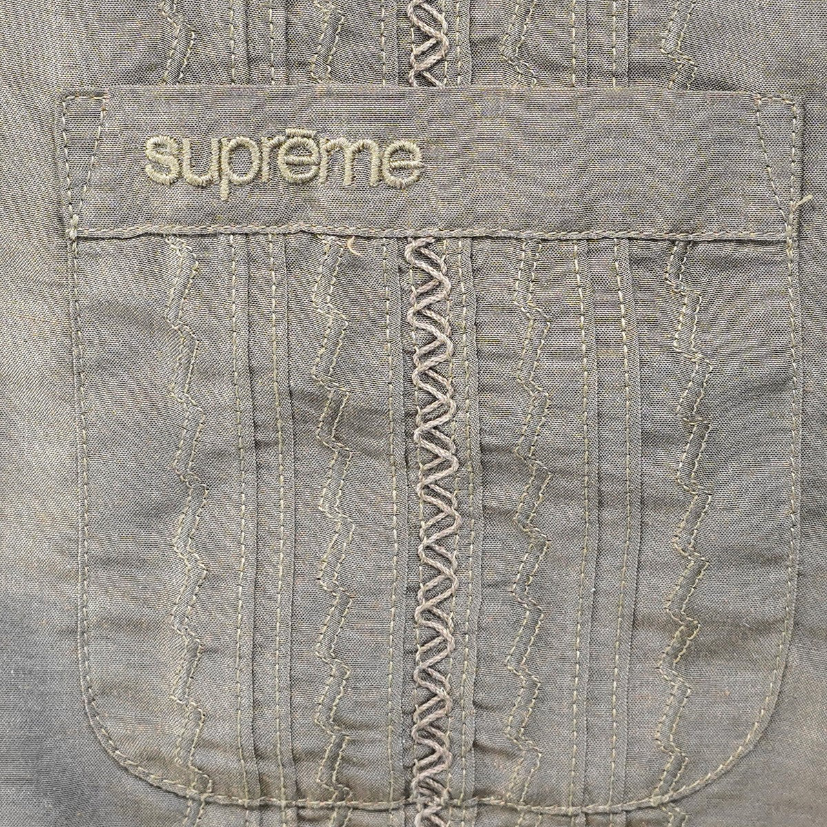 26SS Pintuck S／S Shirtピンタック ロゴ 刺繍 ショートスリーブ 半袖 キューバ シャツ
