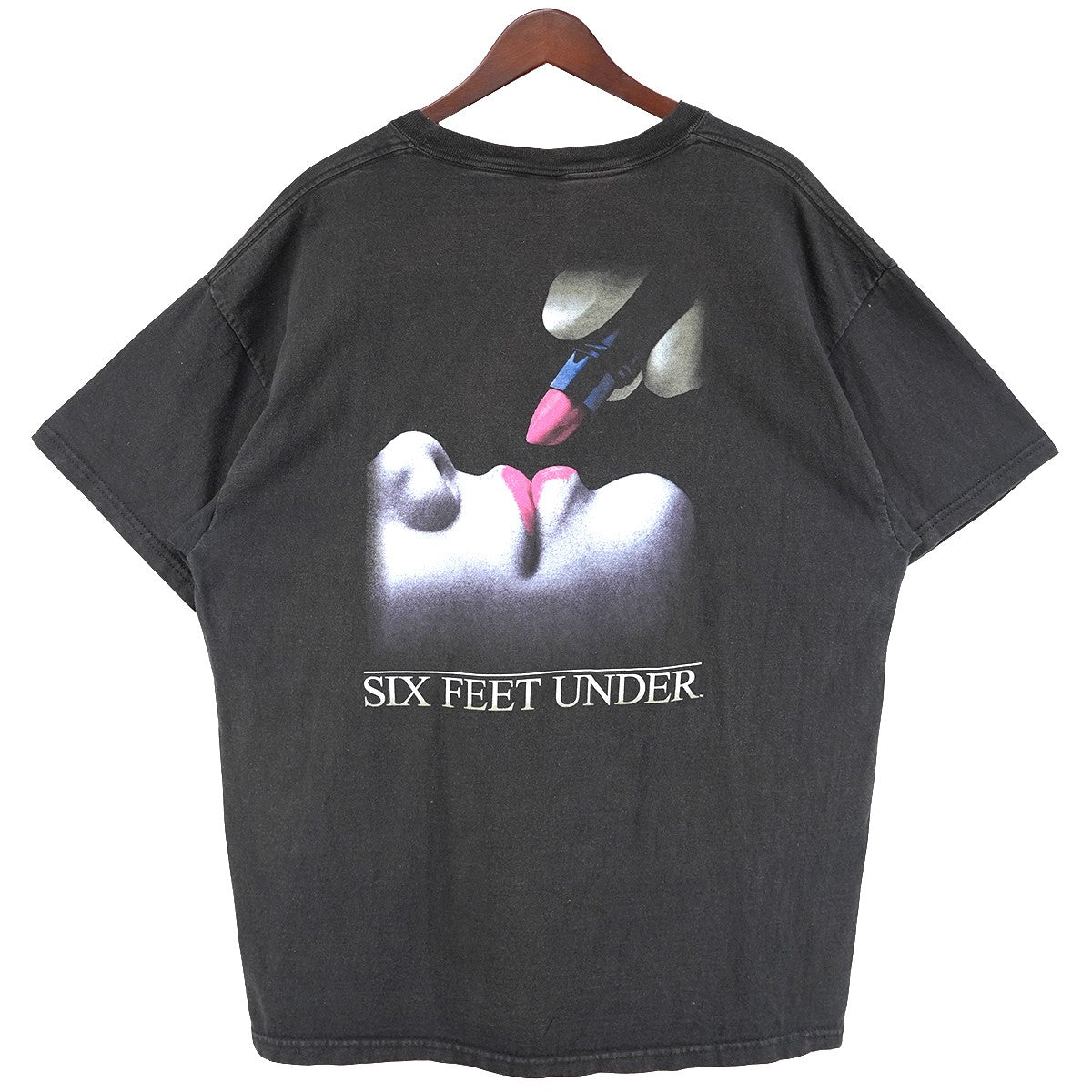 01〜02s Six Feet Under Lipstick Promo T-Shirtシックス・フィート・アンダー リップスティック 口紅 HBO ロゴ プロモ Tシャツ