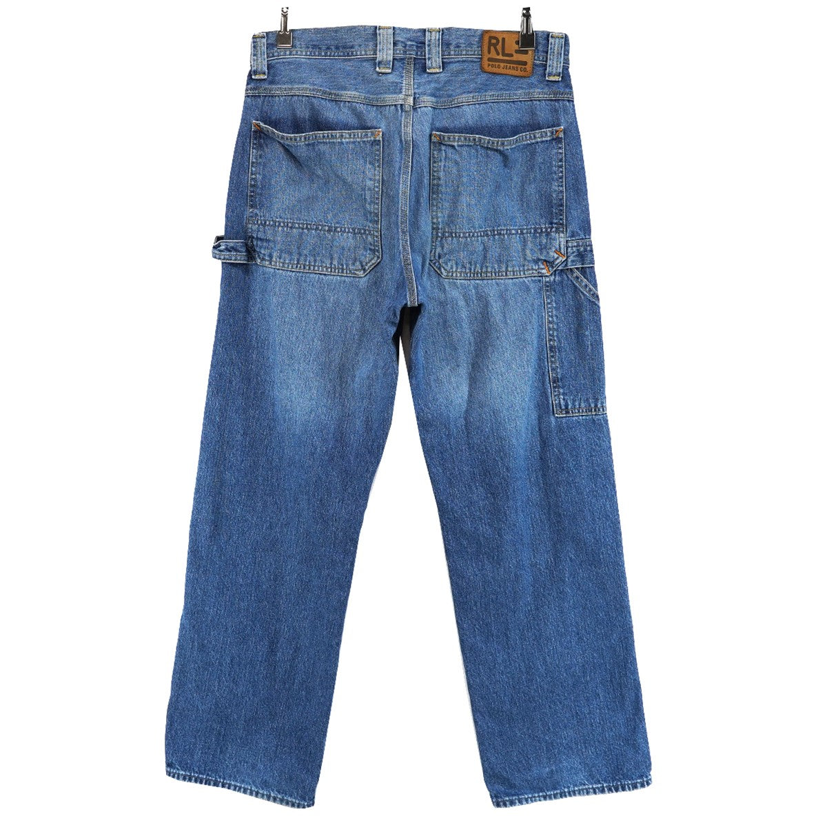 03SS CARPENTER カーペンタージーンズ5ポケット 月桂樹ボタン ヌバックパッチ ワイドストレート ペインター デニム ジーンズ パンツ