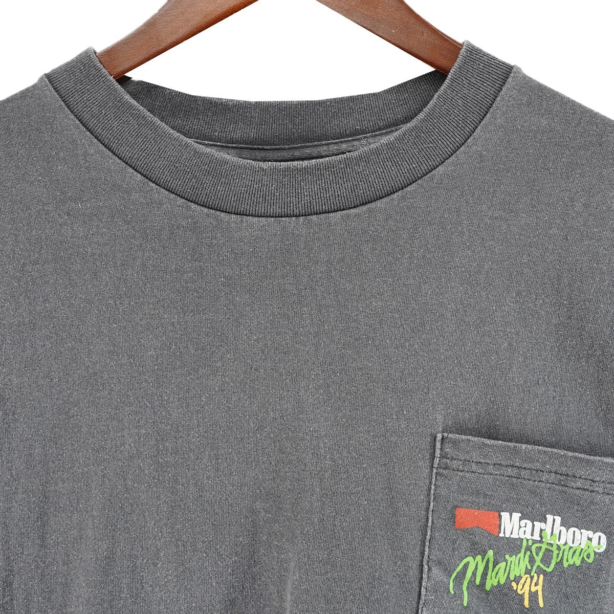 復刻 Murdi Gras Cowboy 94 T-Shirt Vintage ヴィンテージ加工マルディグラ マルボロ・マン カウボーイ プリント ロゴ ポケット Tシャツ