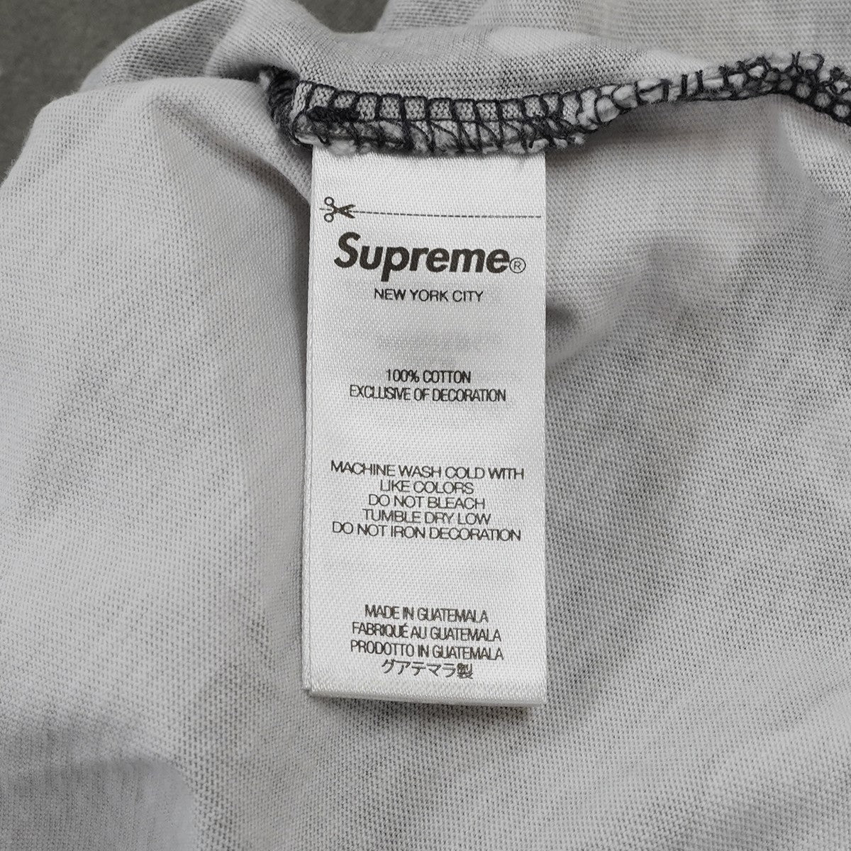 25AW Washed S／S Topウォッシュ加工 ロゴ エスエス トップ Tシャツ
