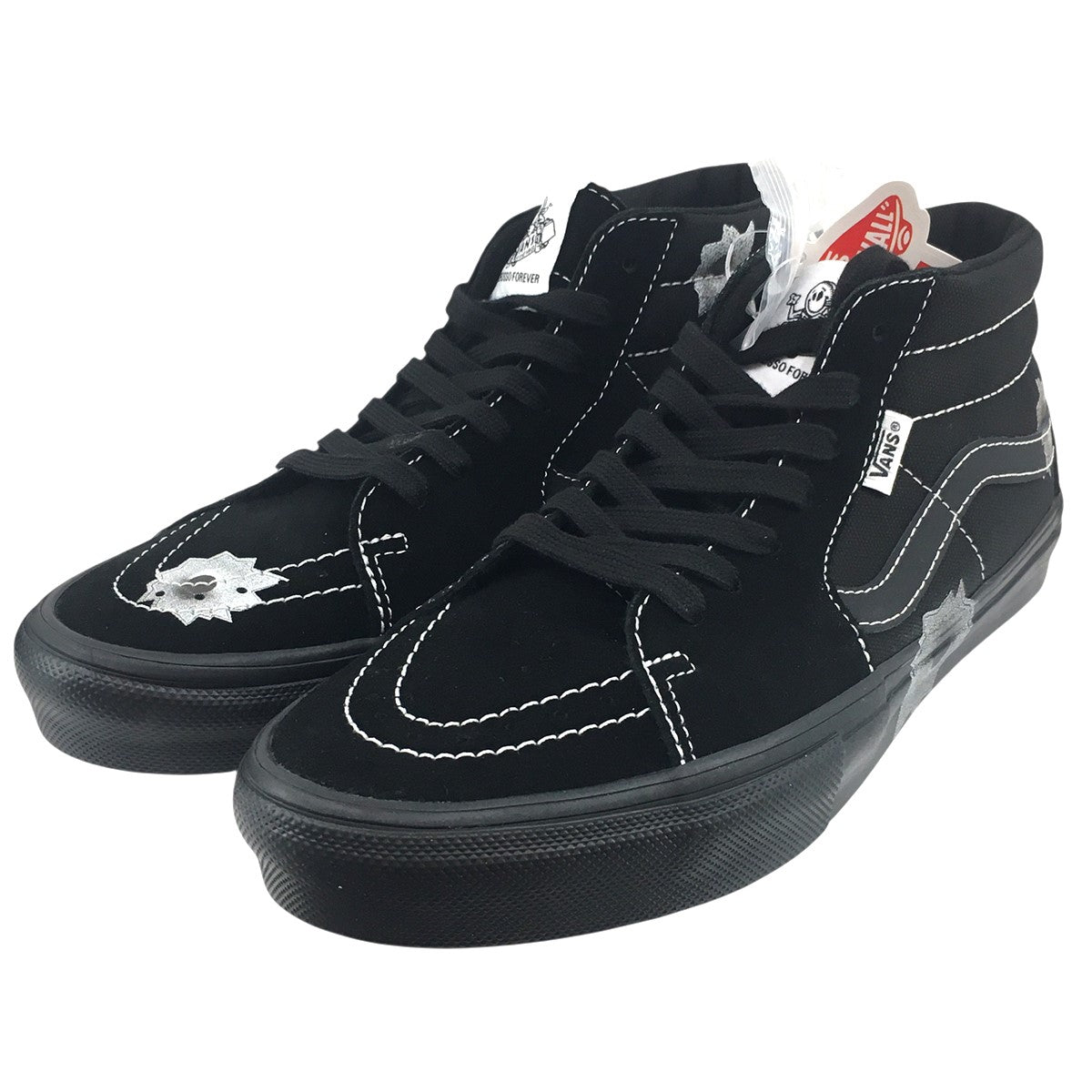 25SS Nate Lowman × Vans Skate Grosso Mid Bullet Holeネイトローマン スケートグロッソ ミッド バレットホール フラワー スニーカー 靴