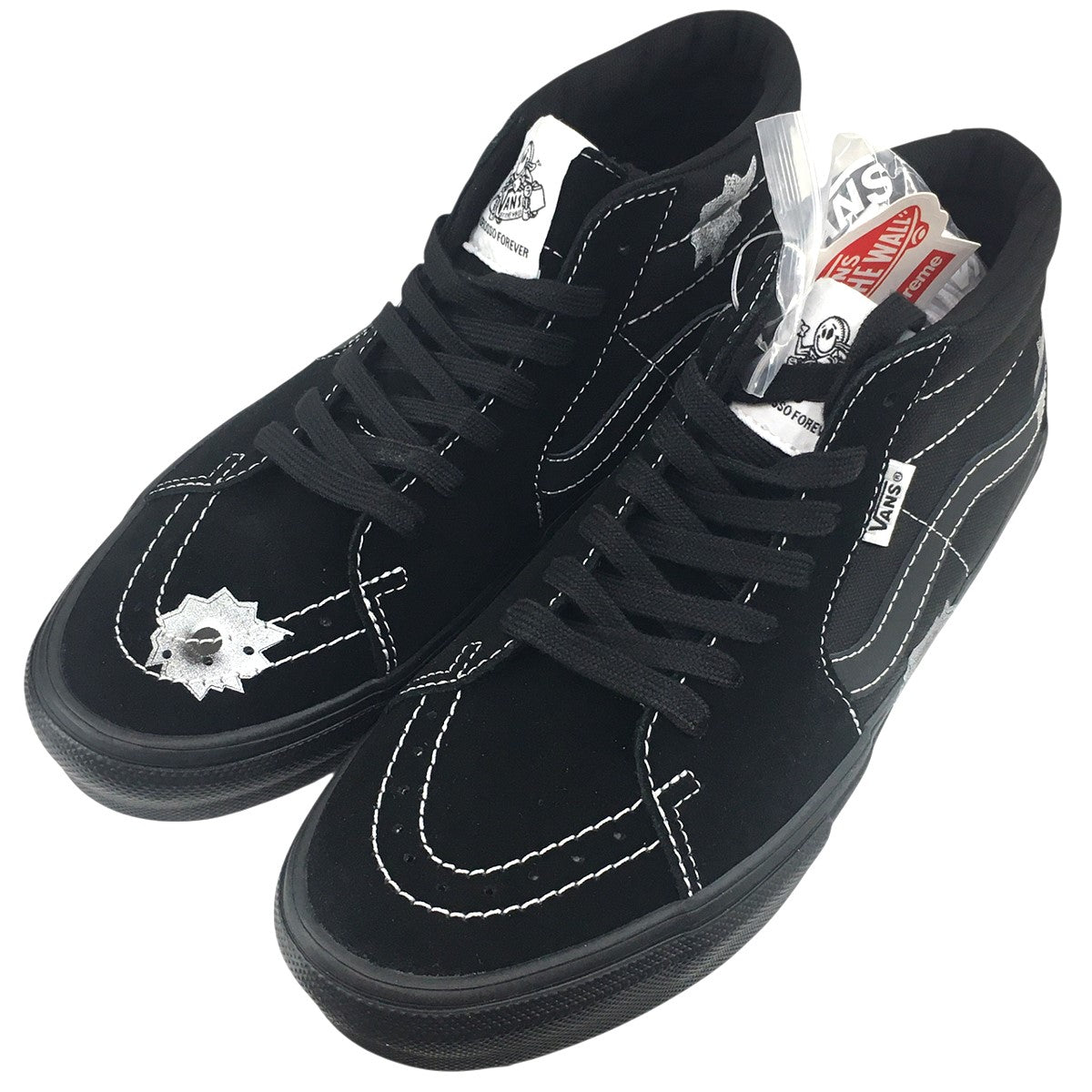 25SS Nate Lowman × Vans Skate Grosso Mid Bullet Holeネイトローマン スケートグロッソ ミッド バレットホール フラワー スニーカー 靴
