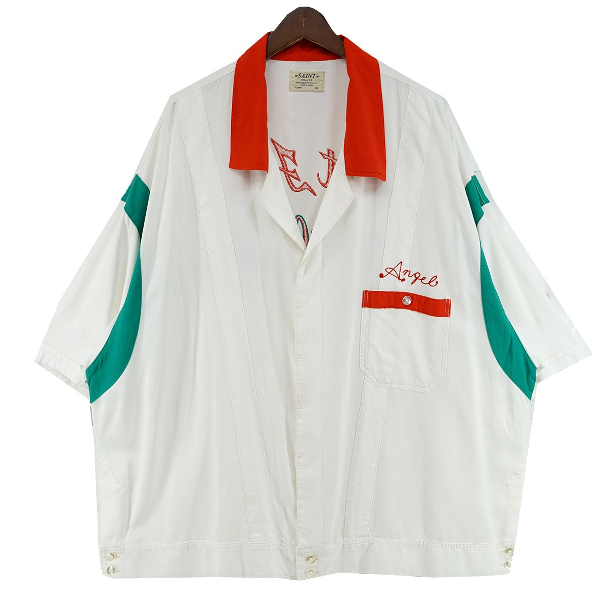 26SS PIZZA SHIRT／SAINTロゴ ピザ オープンカラー 半袖シャツ