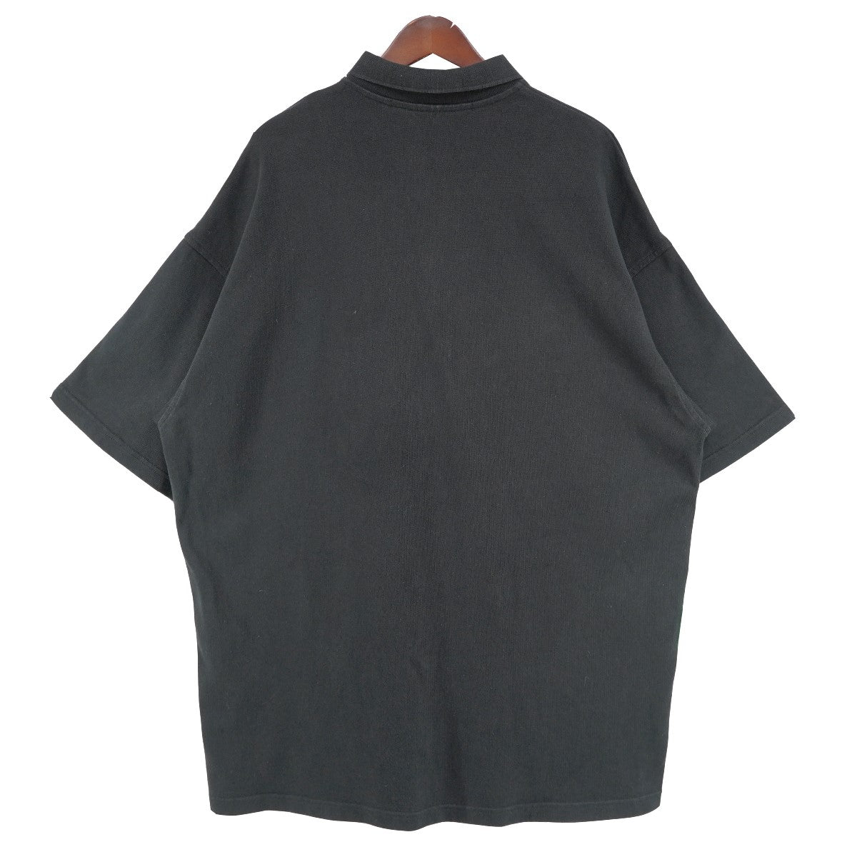 Oversized Unisex Polo Tee with Dome Logo Patchラバー ロゴ パッチ オーバーサイズ ポロシャツ