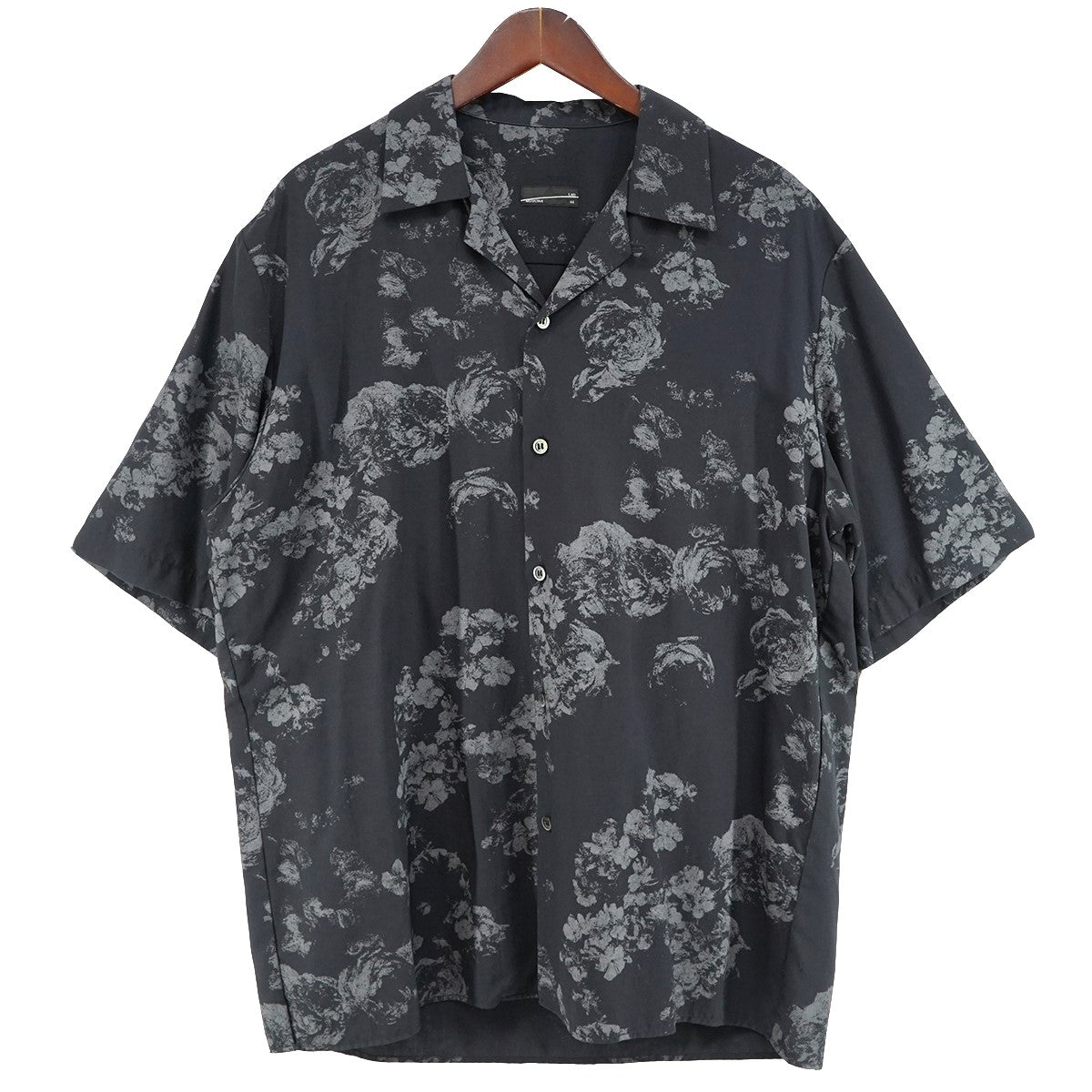 24SS RY／PE POPLIN NEW ROSE MIX SHORT SLEEVE OPEN COLLAR SHIRTローズ フラワー オープンカラー 半袖シャツ