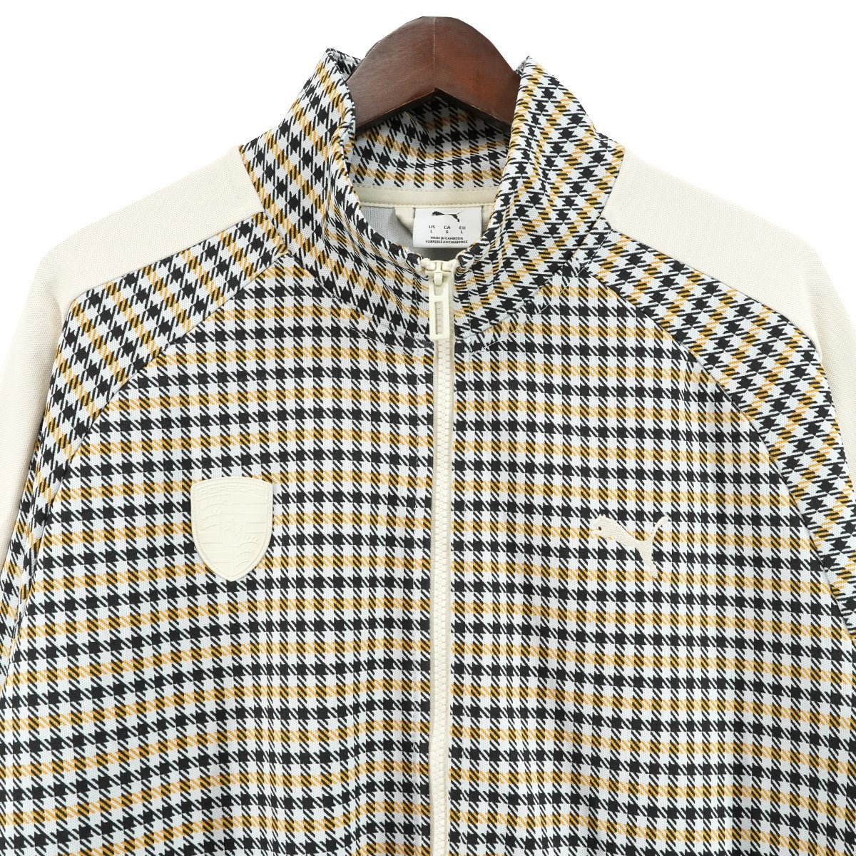 25AW × PUMA トラックスーツ ジャケット - 911 タルガ 60Yコラボ ロゴ ペピータ ハウンドトゥース 千鳥格子柄 ジャージ