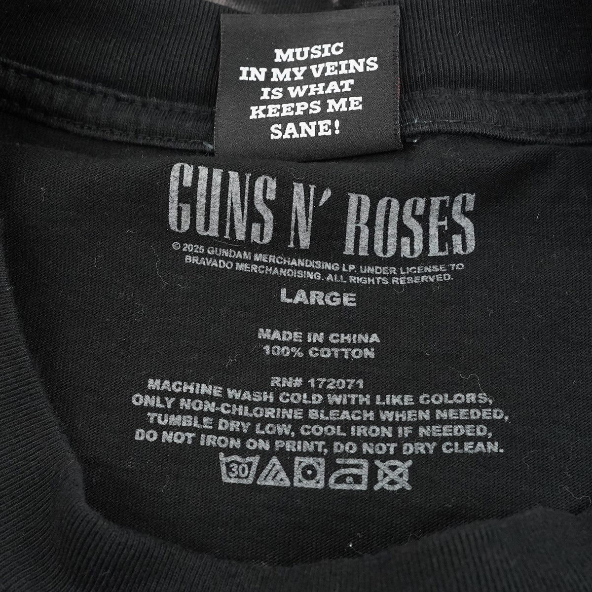 GUN N’ ROSES GNR ROSE CROSS OVERSIZED BOX SILHOUETTE T-SHIRTSブリーチ・ヴィンテージ加工 ガンズアンドローゼス Tシャツ