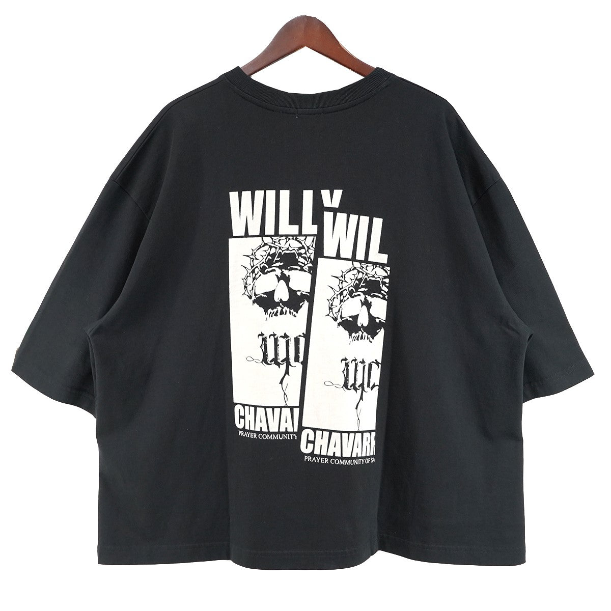 23AW WILLY SKULL SQUARE BUFFALO T-SHIRT短丈 ワイド スクエア グラフィック  Tom Tosseyn トム・トセイン  Tシャツ