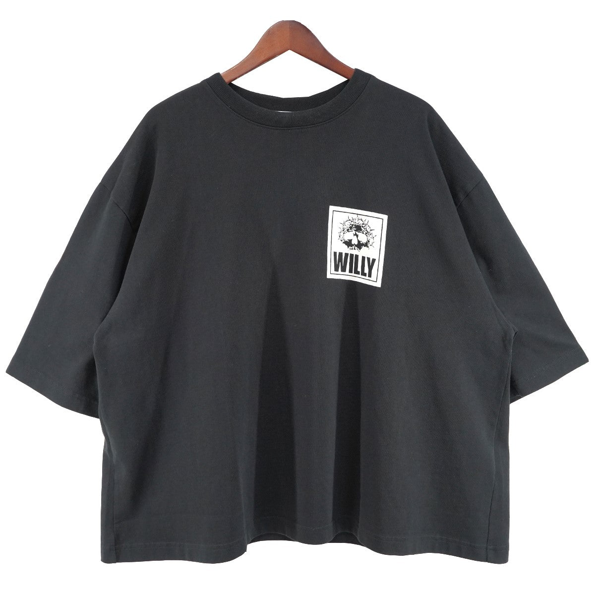 23AW WILLY SKULL SQUARE BUFFALO T-SHIRT短丈 ワイド スクエア グラフィック  Tom Tosseyn トム・トセイン  Tシャツ