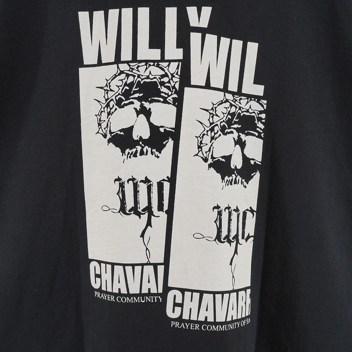 23AW WILLY SKULL SQUARE BUFFALO T-SHIRT短丈 ワイド スクエア グラフィック  Tom Tosseyn トム・トセイン  Tシャツ