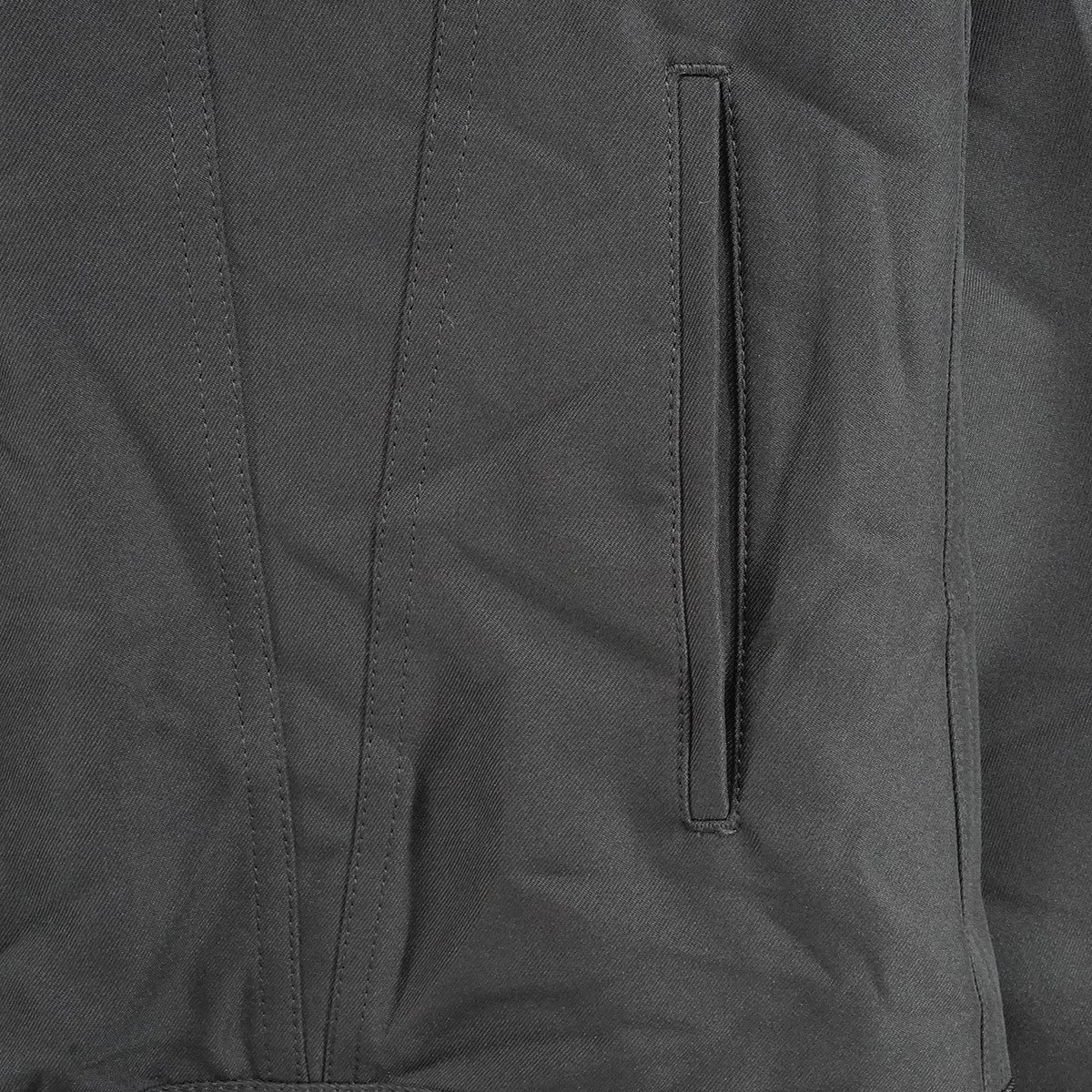 24SS ノーカラー カットオフ デザイン 薄手 ブルゾン ジャケット
