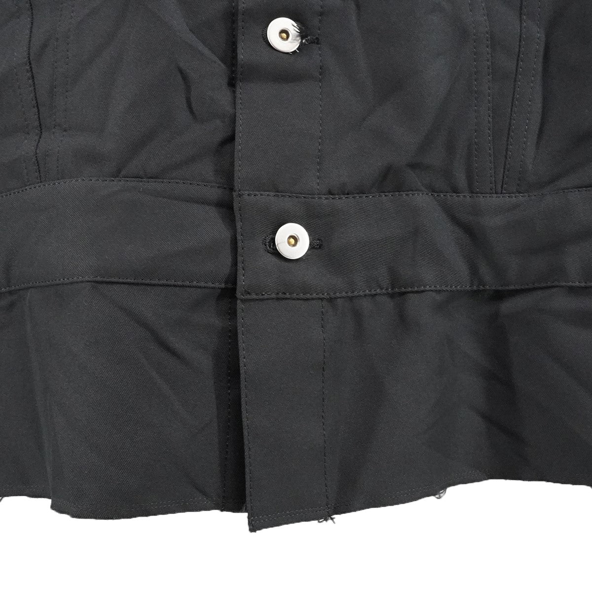 24SS ノーカラー カットオフ デザイン 薄手 ブルゾン ジャケット