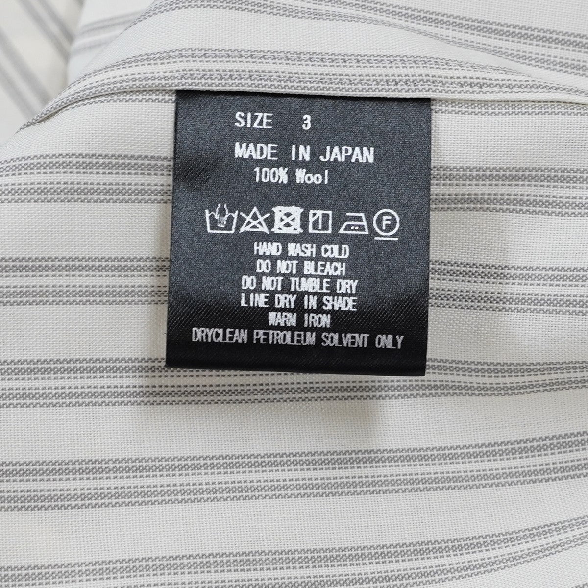 24AW COMFORT FIT SHIRT WASHABLE WOOL OXFORDウォッシャブル ウール コンフォート フィット ストライプ シャツ