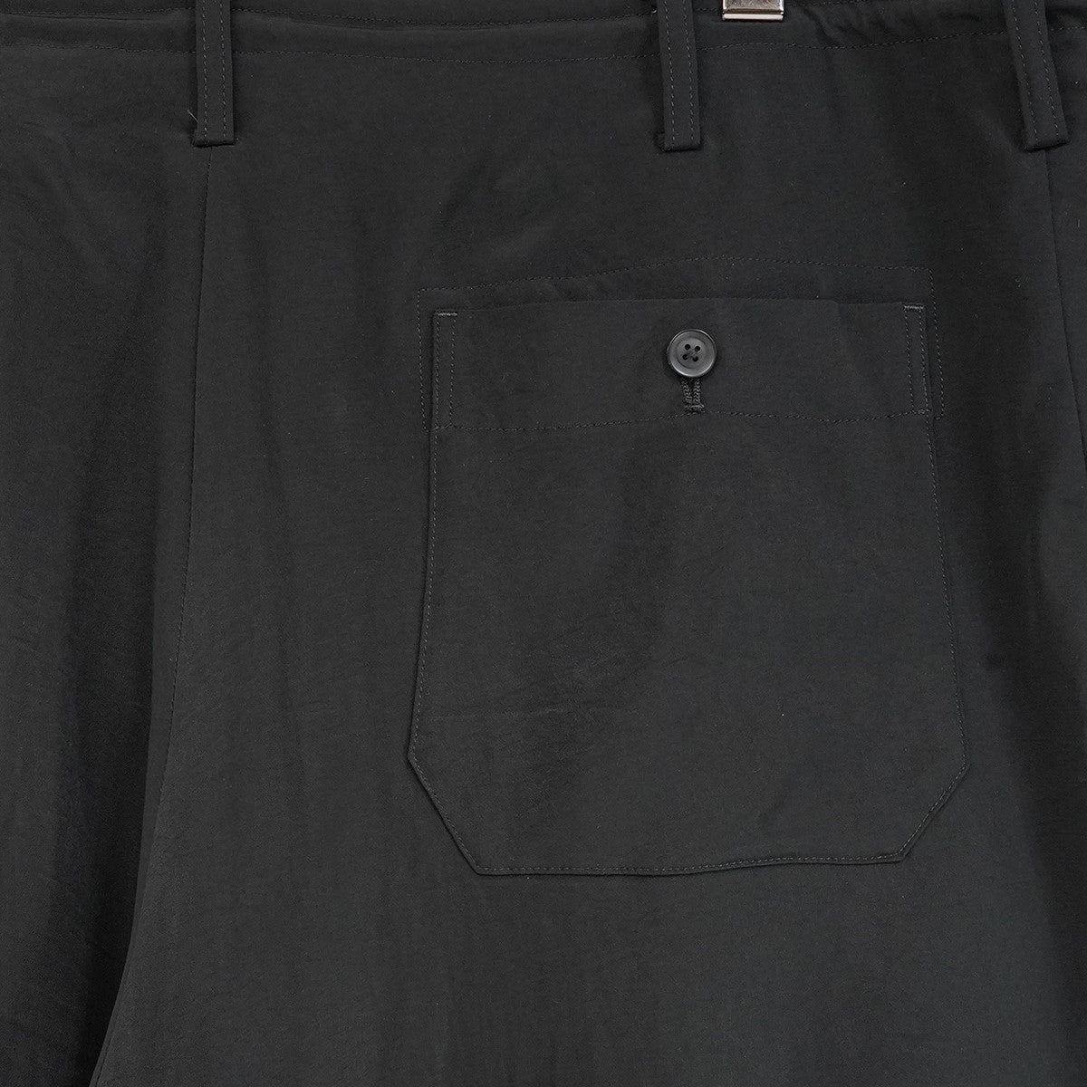 17AW Ｍ-後フラシ裾リブPワイド 裾リブ 通し穴 パンツ