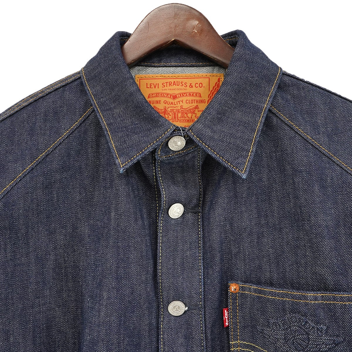 × JORDAN 26SS Overshirt Jacket ジョーダンコラボ12オンスデニム ウイングマーク ロゴ 刻印ボタン オーバーサイズ シャツ ジャケット