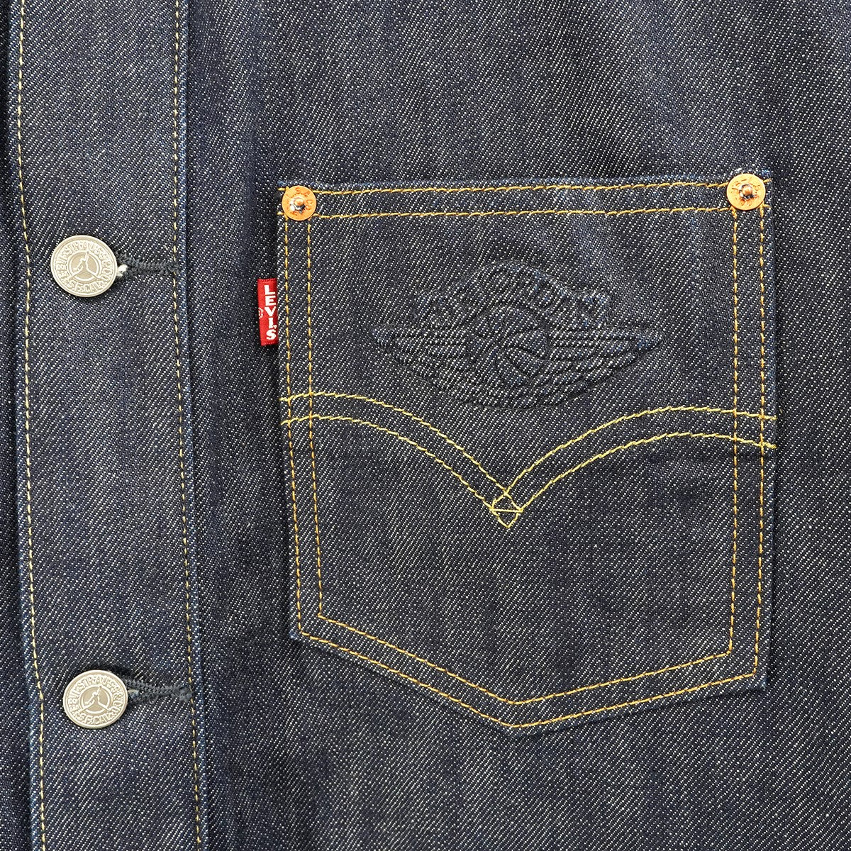 × JORDAN 26SS Overshirt Jacket ジョーダンコラボ12オンスデニム ウイングマーク ロゴ 刻印ボタン オーバーサイズ シャツ ジャケット