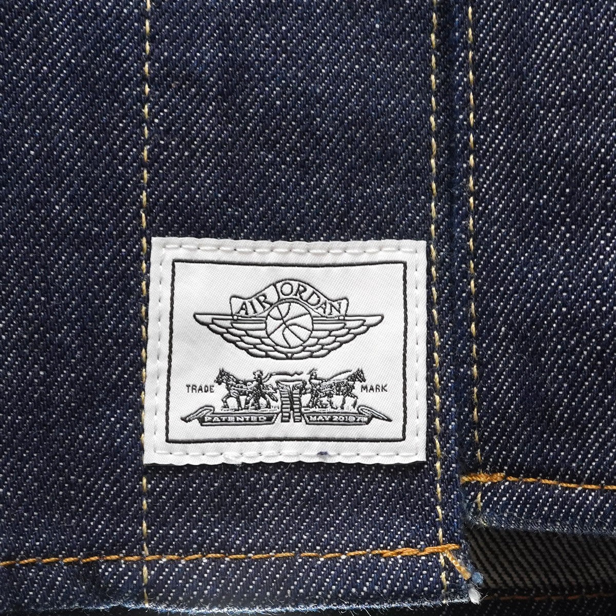 × JORDAN 26SS Overshirt Jacket ジョーダンコラボ12オンスデニム ウイングマーク ロゴ 刻印ボタン オーバーサイズ シャツ ジャケット