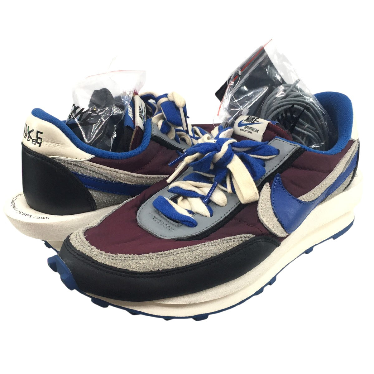 Nike LD Waffle Night Maroon／Pale Ivory-Ground Grey-Team Royalコラボ ロゴ スニーカー シューズ 靴