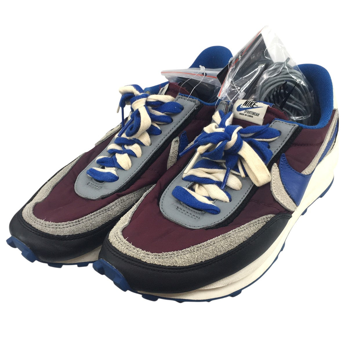 Nike LD Waffle Night Maroon／Pale Ivory-Ground Grey-Team Royalコラボ ロゴ スニーカー シューズ 靴