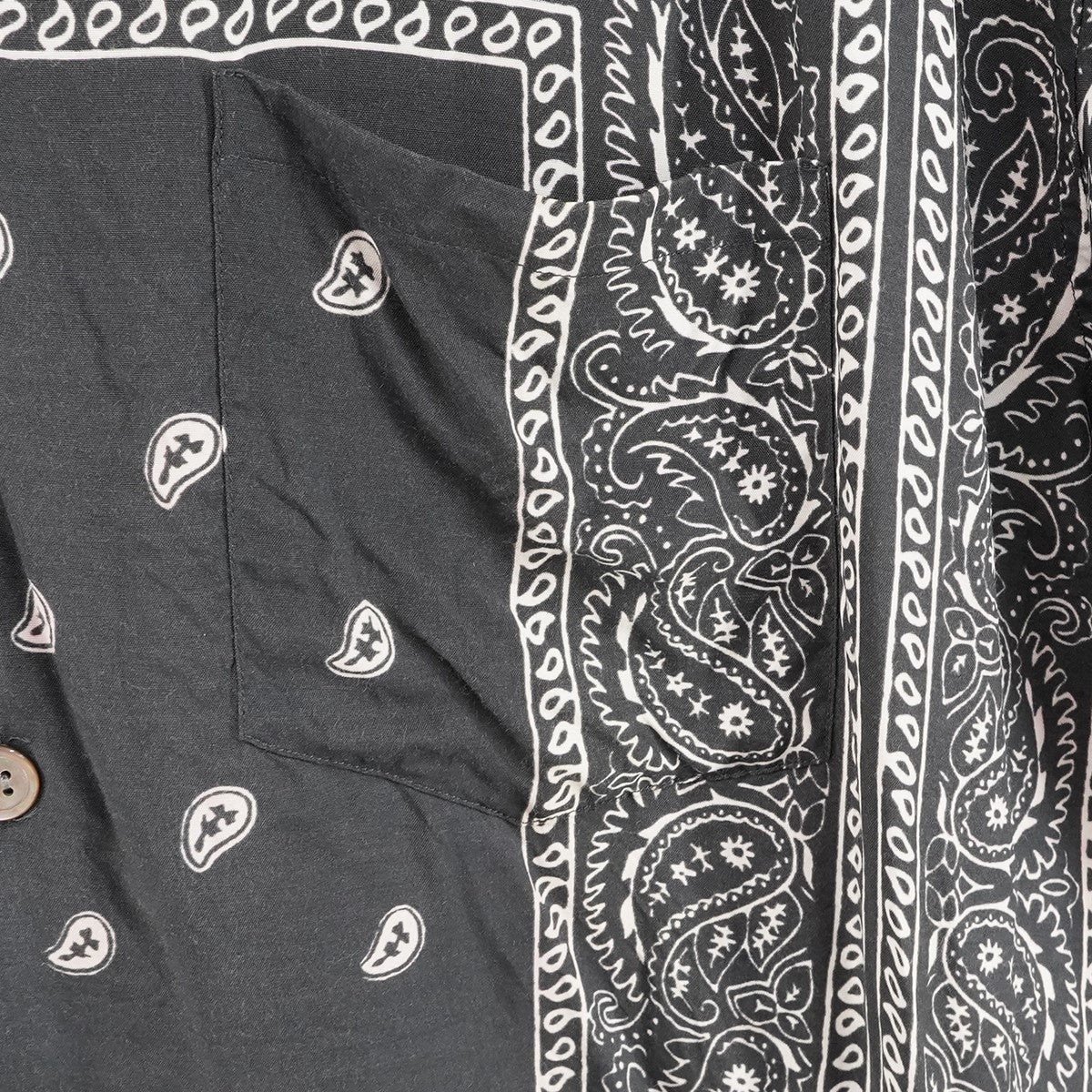 20SS bandanna short sleeve shirtシルク混 バンダナ ショートスリーブ 半袖 シャツ