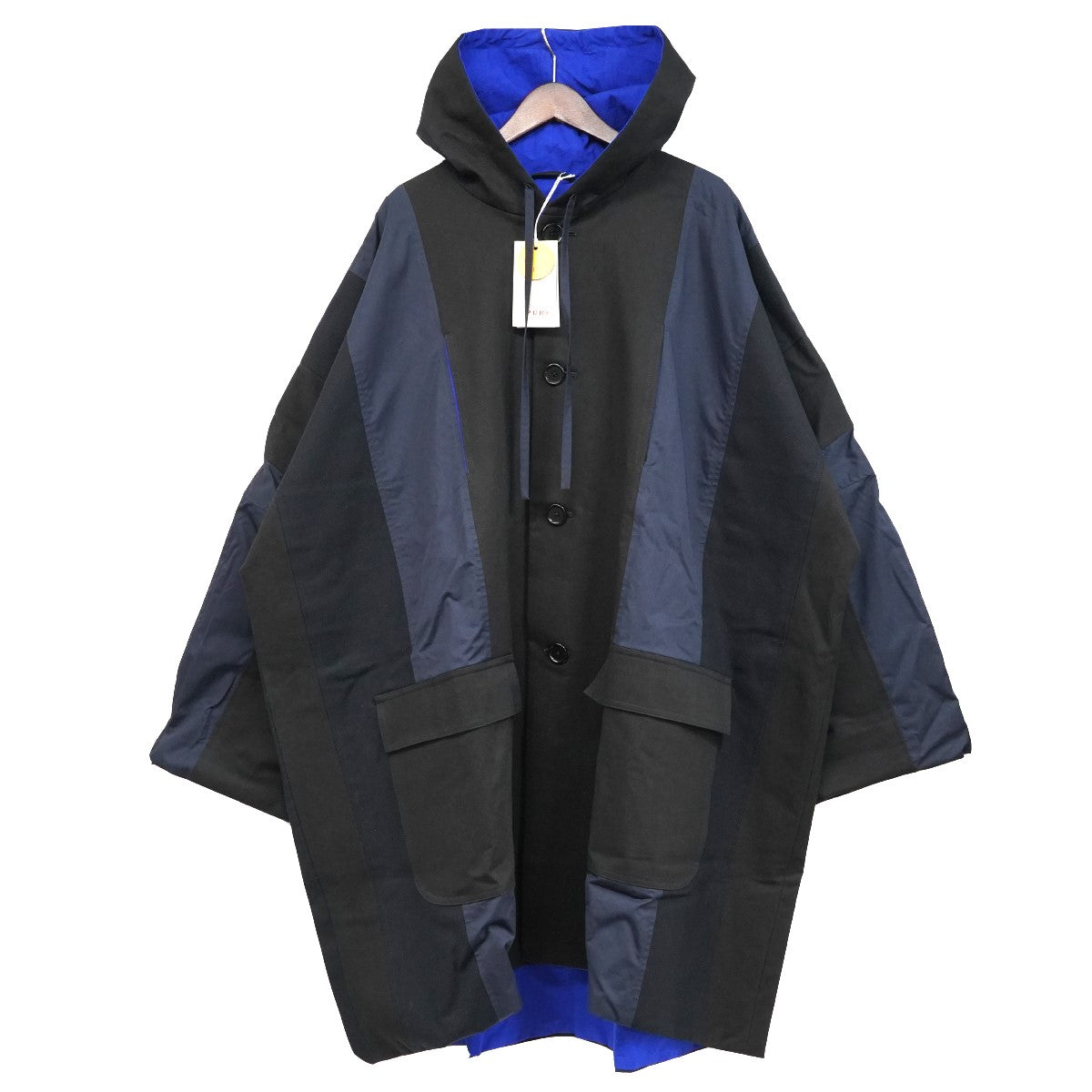 24AW NADINE HOODED COATリバーシブル オーバーサイズ ナディーン フーデッド コート